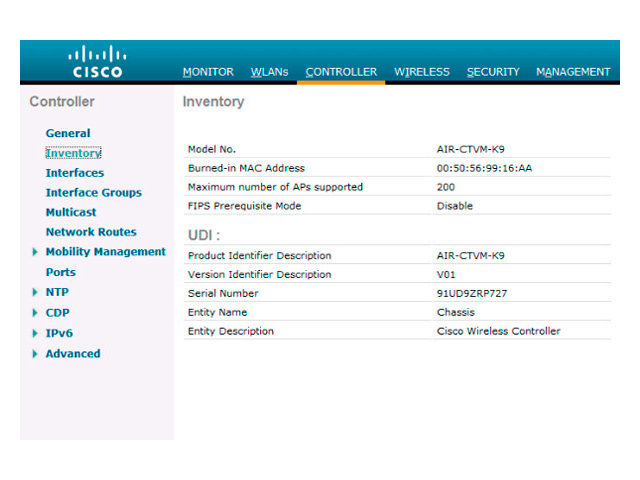 Виртуальный контроллер Cisco Virtual Wireless